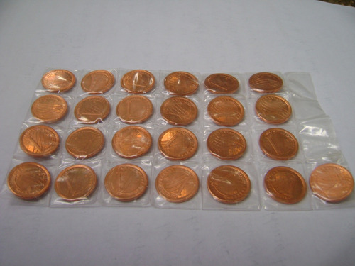  Lote De 25 Moneda De 1 Cent  2007 Unc .bs  1.250.000,00