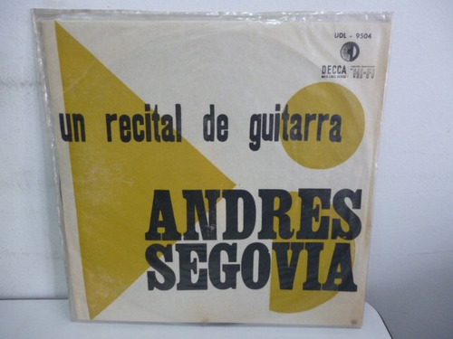 Andres Segovia Un Recital De Guitarra Vinilo Uruguayo