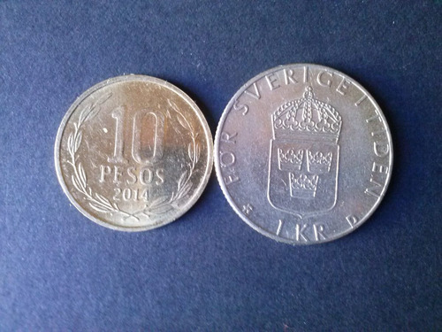 Moneda Suecia 1 Krone 1987 Níquel (c44)