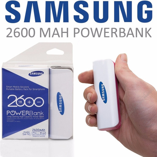 Power Bank 2600 Mah Samsung Cargador Portatil C/cable Oferta