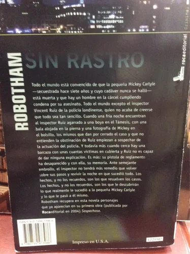 Sin Rastro - Michael Robotham - Ed. Roca - 2005 - Policial (Usado)