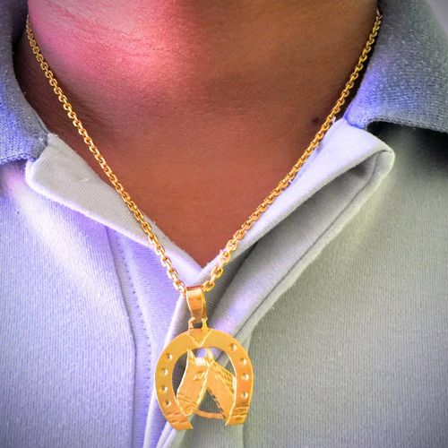 Lindo Colar C/pingente Ouro 18k-21.6gr. Rico E Maravilhoso.