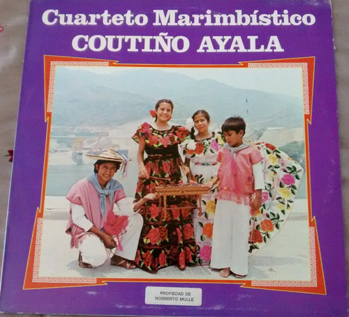 Disco De Vinilo-cuarteto Marimbistico- Couyiño Ayala-mexico