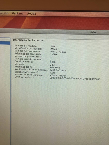 Computadora I-mac 4.1 20