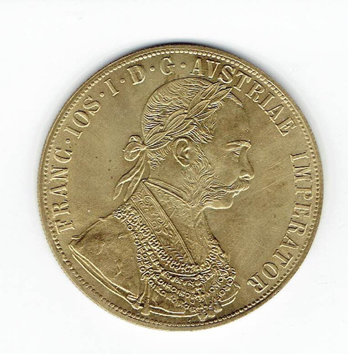 Moneda Austro-húngara, 1915 (enchapada En Oro / Repro). Jp