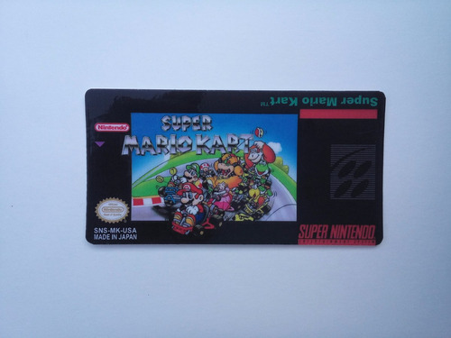 Labels Adesivo Cartucho Jogo Mario Kart Super Nintendo S-nes