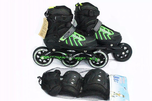 Patines Semipofesionales 3 Ruedas 100mm De Goma Talla 35-38