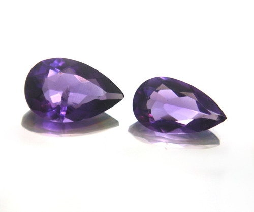 Lote 2 Pedra Ametista Natural Gota Com 19klt - P1399