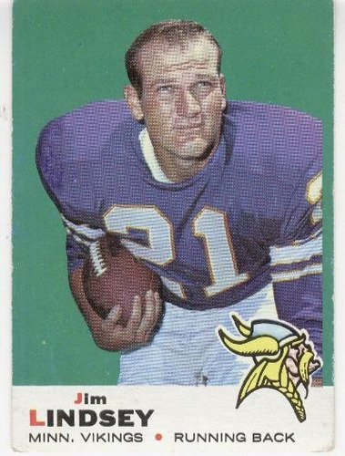 1969 Topps Jim Lindsey Minnesota Vikings Rb