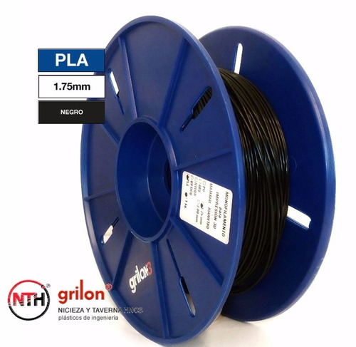 Filamento 3d Pla 1.75 Negro 1kg Grilon3® Ind Arg Grupo 3n3