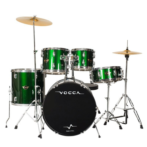 Bateria Acústica Vogga Talent Vpd920 Gr Verde Metálico Bu