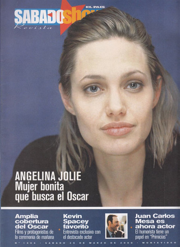 Cine Angelina Jolie Cover & Note Magazine Uruguay 2000 Raro