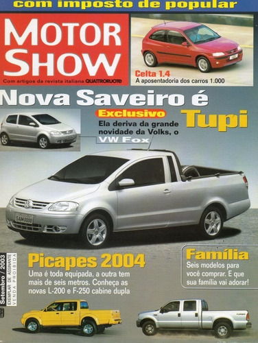 Imagem 1 de 1 de Motor Show Nº246 Celta 1.4 Mitsubishi L200 Ford F250 Cabine