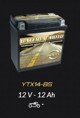 Bateria Moto Route Ytx14-bs - Kasinski Comet Gtr 250 R