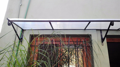 Alero Hierro Y Policarbonato Para Puertas Ventanas 120 X 50