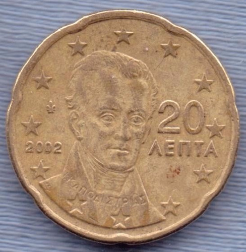 Grecia 20 Cents Euro 2002 * John Kapodistrias *