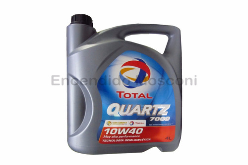 Aceite Total Quartz 7000 Semi Sintético Nafta 10w40 4lts
