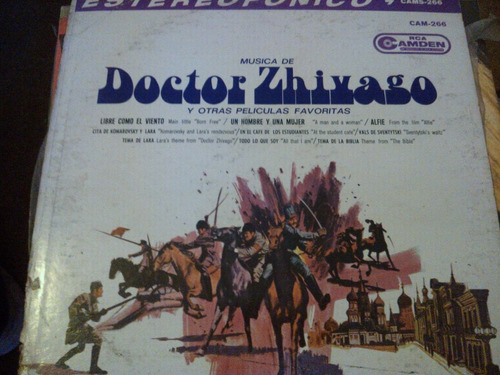 Disco Acetato De Musica De Doctor Zhivago