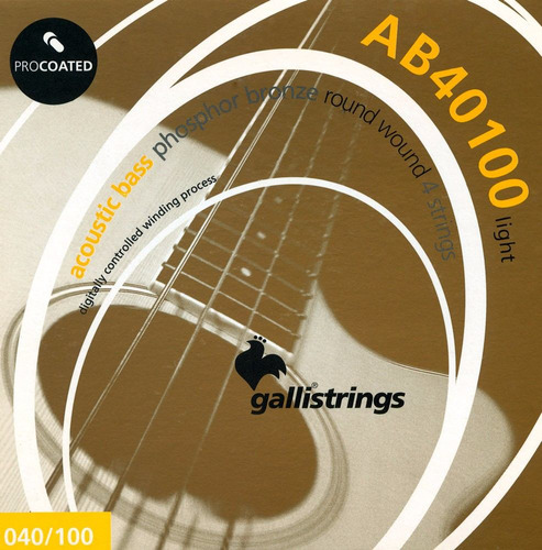 Encordado Bajo Acústico 040-100 Gallistrings Anti Oxidacion