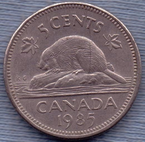 Canada 5 Cents 1985 * Castor *