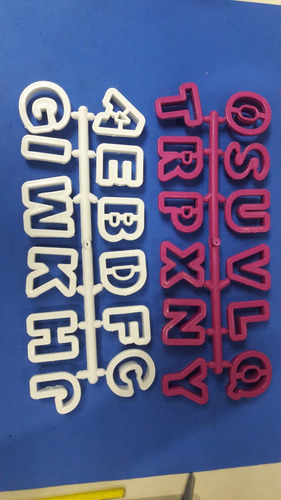 Cortador Letras Abecedario Masa Flexible Reposteria 4,5 Verd