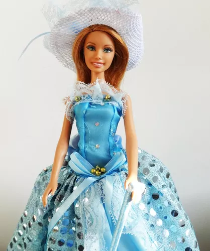 Barbie antiga vestido azul