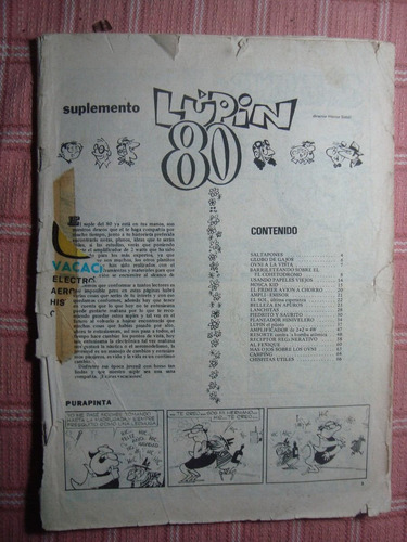 Suplemento Lupin 80 Historieta Comic Dol Sídoli Guerrero