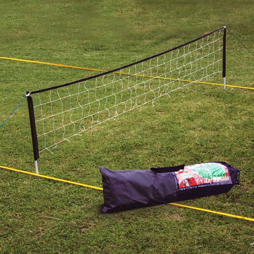 Cancha Futbol Tenis Completa Kit Red Parantes Lineas Bolso - Apto Playa Y Jardin - Hay Stock