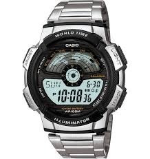 Reloj Casio Ae1100wd1a Hora Mundial Cronometro Sumergible