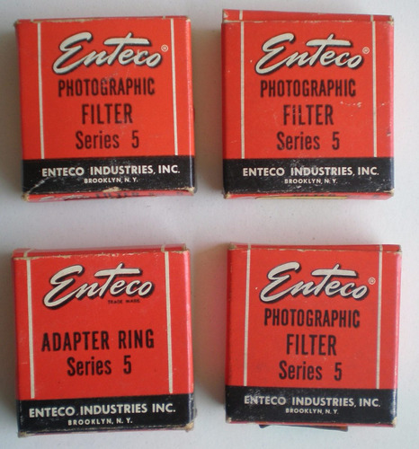 Antiguo Enteco Series 5 3 Filtros Y Su Adaptador Con Manual 