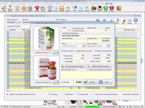 Software Clinica Veterinária Vacina Financeiro 3.0 Fpqsystem