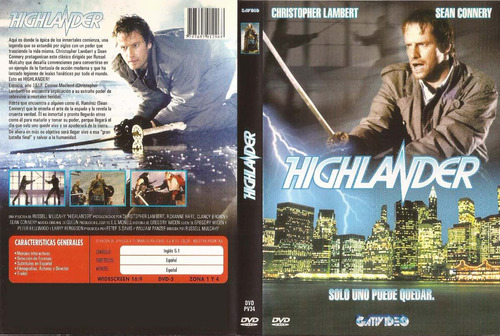 Highlander Dvd Christopher Lambert Sean Connery 1986
