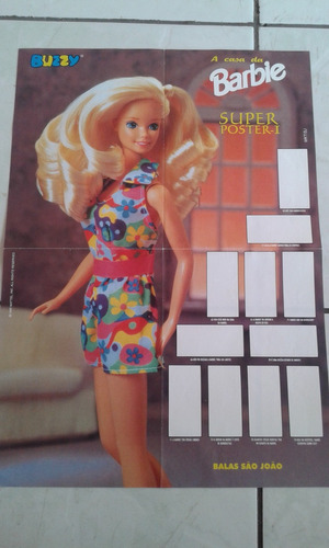 Super Poster Buzzy Barbie Nº 1 Vazio Bom Estado