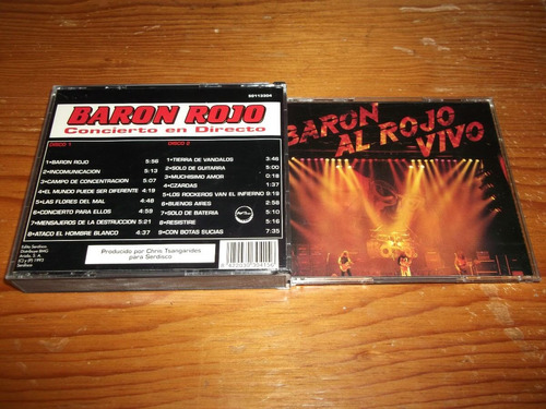 Baron Rojo - Al Rojo Vivo Cd Doble Español Ed 1993 Mdisk