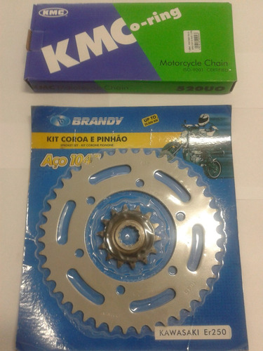 Kit Relação Brandy + Kmc Retentor Kawasaki Ninja 250 R