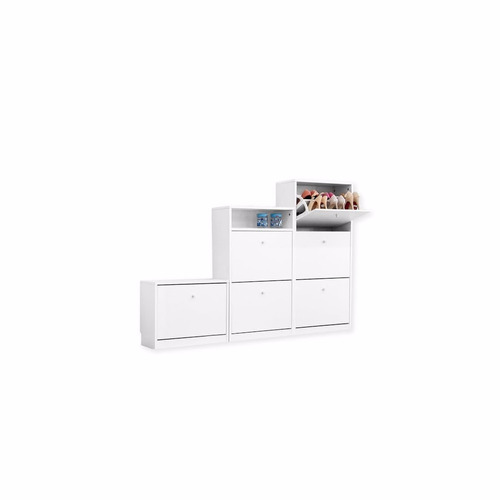 3 Muebles Organizadores De Zapatos Blanco 12 Niveles