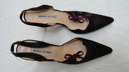 Vuittn Manolo Blahnik Seminuevos 5.5mex Satin Fndi Ganalos