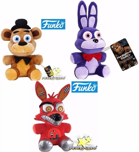 3 Pelúcias Five Nights At Freddy 100% Funko No Brasil