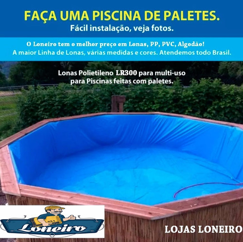 Lona 7 X 6 Mts Lago Tanque Piscina Pallets Manta Pp Flexível