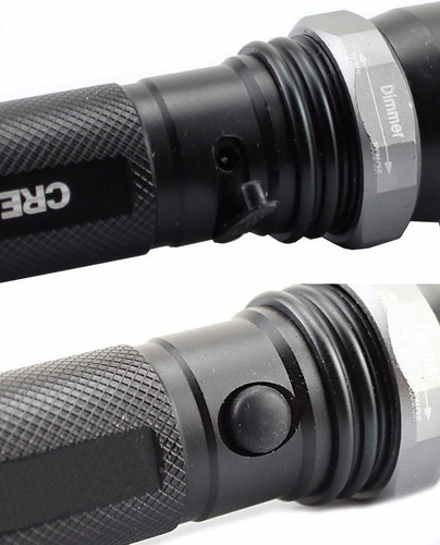 Imagen 5 de 10 de Linterna Tactica Militar Led Zoom Recargable 220v Usb Pilas