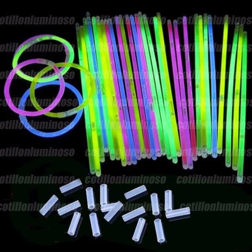 Pulseras Quimicas Luminosas Pack X 50 Cotillon Luminoso