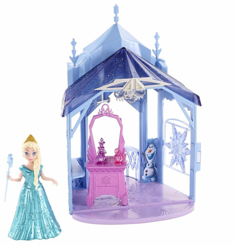 Frozen Elsa + Castillo + Accesorios Magic Clip Disney Mattel