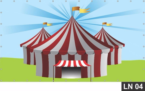 Imagem 4 de 6 de Painel De Festa Aniversário Circo Tenda 5x3m Lona Festa