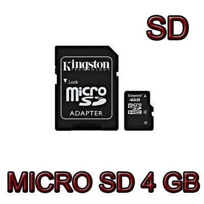 Memoria Micro Sd Sdhc 4 Gb Kingston Clase 4  100% Original