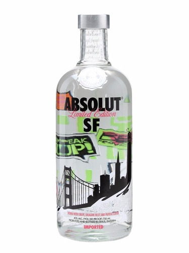 Vodka Absolut Sf San Francisco - Edição Limitada