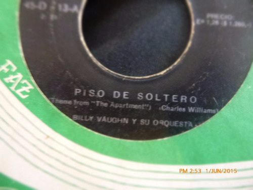 Vinilo Single De Billy Vaughn -- Palillos Chinos (  H68