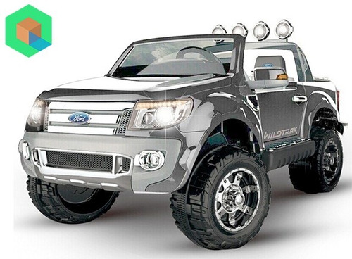 Camioneta Ford Ranger A Bateria Para Dos Niños - Silver