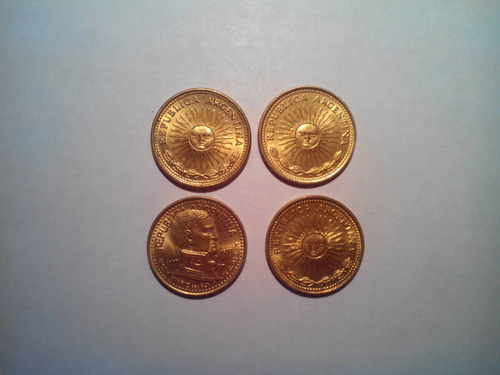 Serie 4 Monedas 10 Pesos 1976 A 1978 - Sol De Mayo Y Brown (Usado)