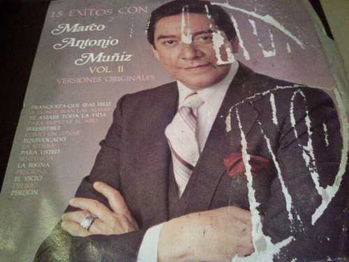 Disco De Acetato De 15 Exitos Con Marco Antonio Muñiz Vol.2