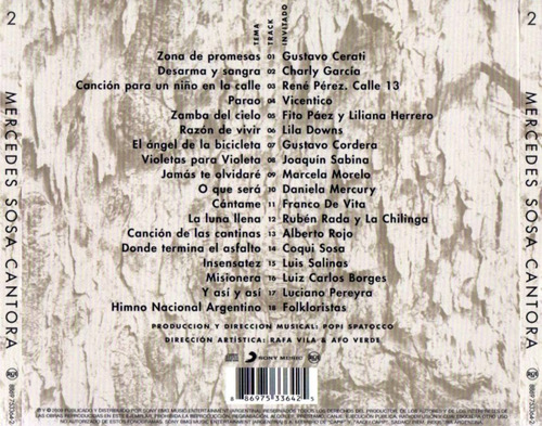 Mercedes Sosa Cantora Un Viaje Intimo 2cd+dvd Open Music Sy